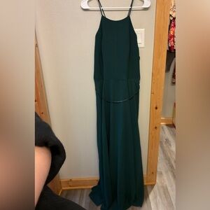 NWT Vow’d / Alter’d State High Neck Maxi Forest Green Dress Sz 18 Bridesmaid